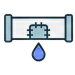 Water droplet leaking from a pipe joint representing leak detection services